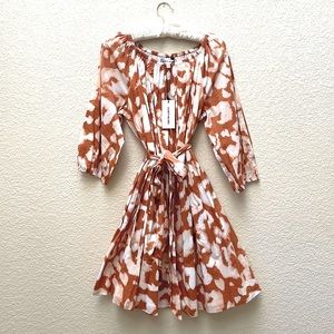 Cheetah Tie-Dye Style Cotton Dress